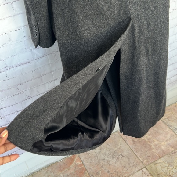 Vintage Christian Dior pure wool dark charcoal gray peacoat size - Picture 11 of 17